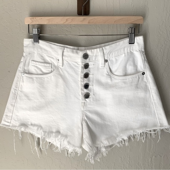 BLANKNYC The Barrow Vintage High-Rise White Denim Short Button Front 75XV8667SF - Picture 2 of 14